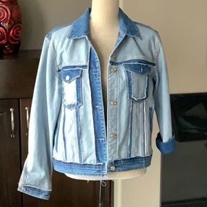 Distressed jean jacket
